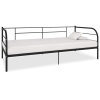 Estructura de cama sin colchón metal negro 90x200 cm