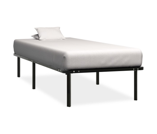 Estructura de cama sin colchón metal negro 90x200 cm