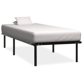 Estructura de cama sin colchón metal negro 100x200 cm