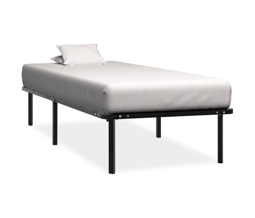 Estructura de cama sin colchón metal negro 100x200 cm
