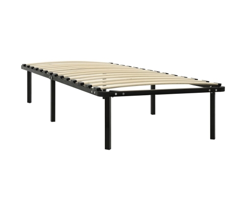 Estructura de cama sin colchón metal negro 100x200 cm