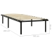 Estructura de cama sin colchón metal negro 100x200 cm