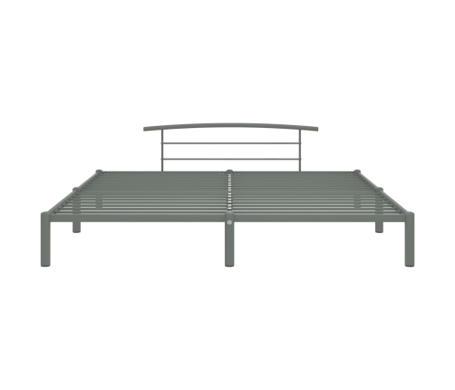 Estructura de cama sin colchón metal gris 200x200 cm