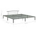 Estructura de cama sin colchón metal gris 200x200 cm