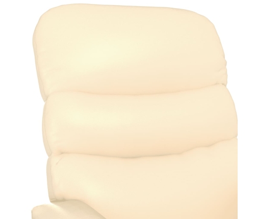 Sillón de masaje de cuero sintético crema