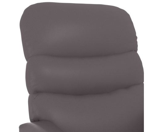 Sillón de masaje de cuero sintético gris