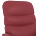 Sillón de masaje de cuero sintético rojo tinto