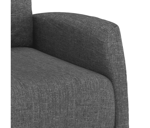 Sillón de masaje de tela gris oscuro