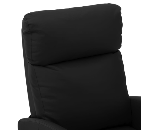 Sillón de masaje de cuero sintético negro