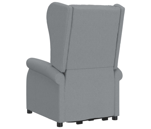 Sillón de masaje elevable tela gris claro