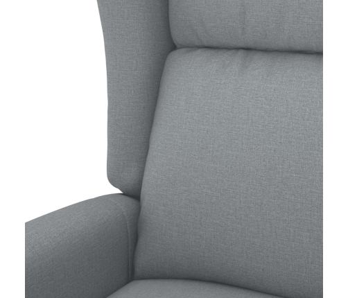 Sillón de masaje elevable tela gris claro