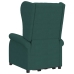 Sillón de masaje elevable tela verde oscuro