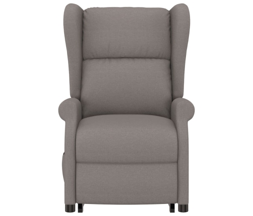 Sillón de masaje elevable tela gris taupé