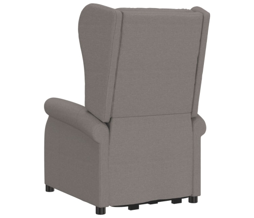 Sillón de masaje elevable tela gris taupé