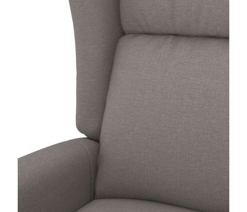 Sillón de masaje elevable tela gris taupé