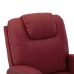 Sillón de masaje elevable cuero sintético rojo tinto