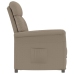 Sillón reclinable de cuero sintético gris taupe