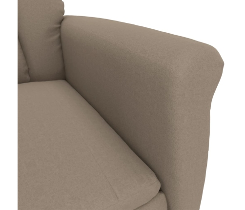 Sillón reclinable de cuero sintético gris taupe