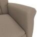 Sillón reclinable de cuero sintético gris taupe