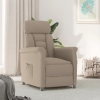 Sillón reclinable de cuero sintético gris taupe