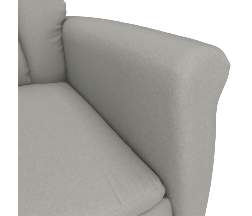 Sillón reclinable de piel de ante artificial gris claro