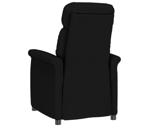 Sillón reclinable de piel de ante sintético negro