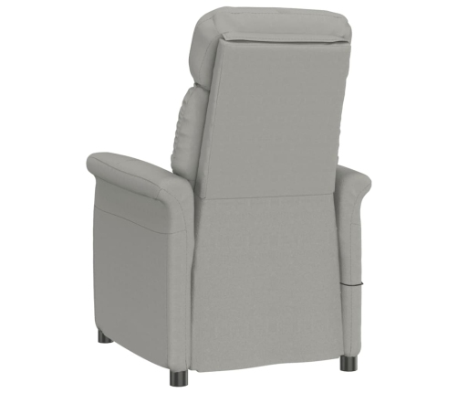 Sillón de masaje de cuero sintético de ante gris claro