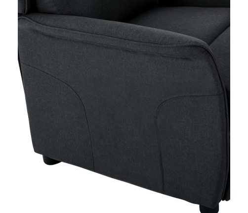 Sillón reclinable de tela gris oscuro