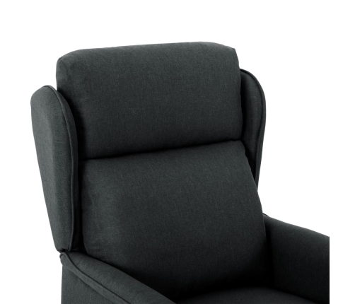 Sillón de masaje de tela gris oscuro