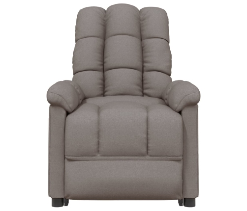 Sillón reclinable de tela gris taupe