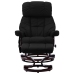 Sillón reclinable masaje cuero sintético madera curvada negro