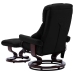 Sillón reclinable masaje cuero sintético madera curvada negro