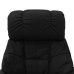 Sillón reclinable masaje cuero sintético madera curvada negro