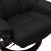 Sillón reclinable masaje cuero sintético madera curvada negro