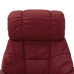 Sillón reclinable de masaje cuero PE madera curvada rojo tinto