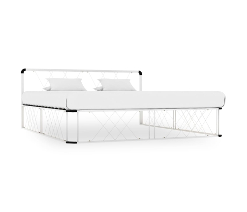 Estructura de cama sin colchón metal blanco 200x200 cm