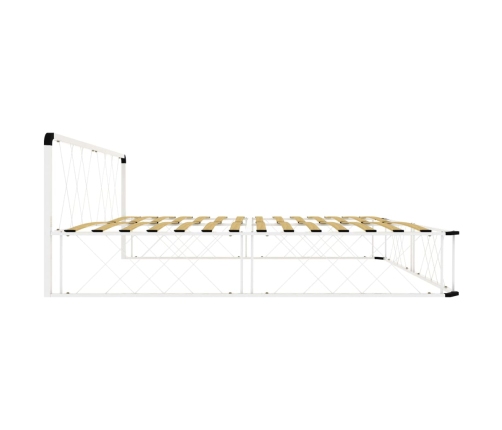 Estructura de cama sin colchón metal blanco 200x200 cm