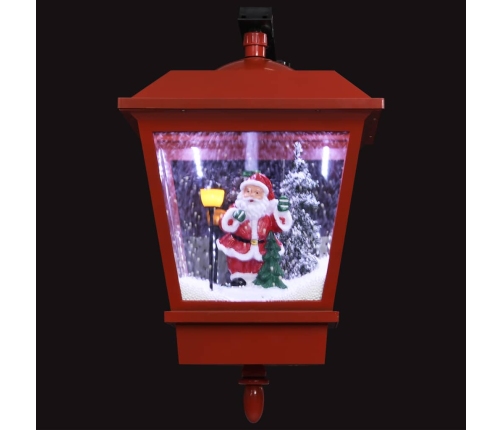 Lámpara de pared de Navidad LED y Papa Noel rojo 40x27x45 cm