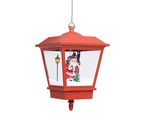 Lámpara colgante de Navidad con LED y Santa Rojo 27x27x45 cm