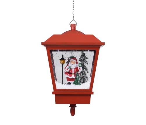 Lámpara colgante de Navidad con LED y Santa Rojo 27x27x45 cm