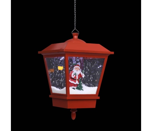 Lámpara colgante de Navidad con LED y Santa Rojo 27x27x45 cm