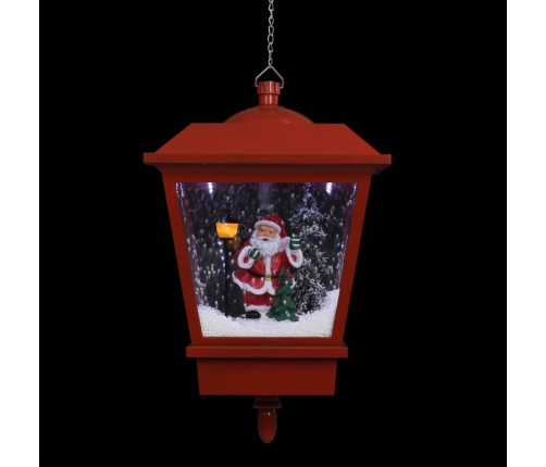 Lámpara colgante de Navidad con LED y Santa Rojo 27x27x45 cm