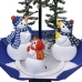 Árbol de Navidad con nieve con base de paraguas PVC azul 75 cm