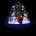 Árbol de Navidad con nieve con base de paraguas PVC azul 75 cm