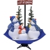 Árbol de Navidad con nieve con base de paraguas PVC azul 170 cm