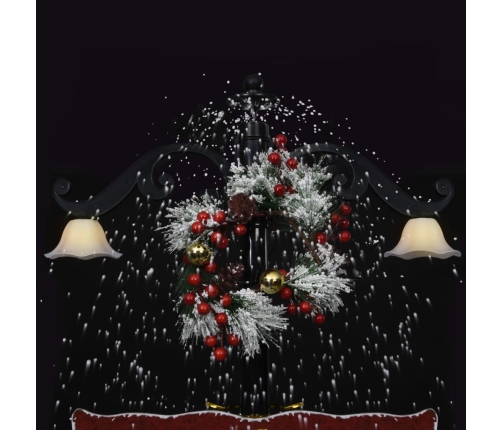 Árbol de Navidad con nieve con base de paraguas PVC azul 170 cm