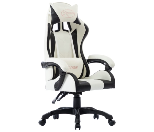 Silla gaming de cuero sintético negro