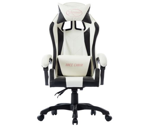 Silla gaming de cuero sintético negro