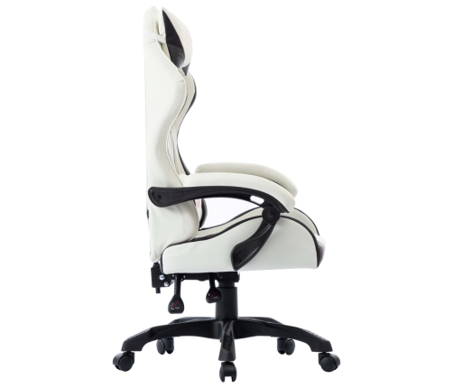 Silla gaming de cuero sintético negro