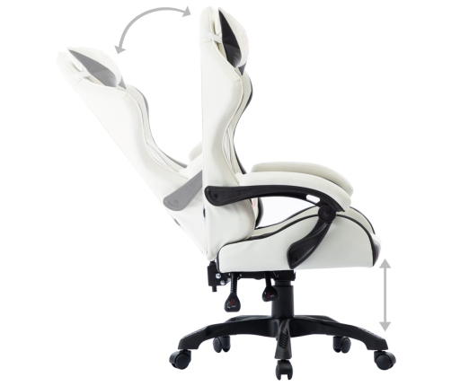 Silla gaming de cuero sintético negro